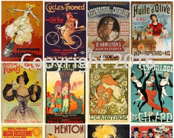 Printed Vintage Circus Posters Collage Sheet 101 8 5 X 11 Etsy