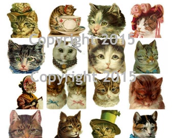 Victorian Vintage Circus Images #101 Collage Sheet 8.5 X 11