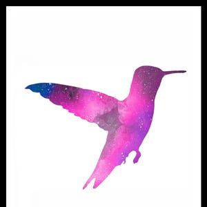 Watercolor Art Print Hummingbird Poster  8 x 10&quot;,  11 x 14&quot;, or 11 x 17&quot; Unframed