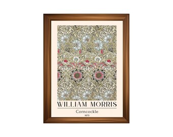 Printed William Morris Art Poster #19 – Vintage Arts and Crafts Botanical Wall Art Print –  Museum-Quality Victorian Pattern Fine Art Decor