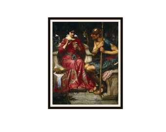 John William Waterhouse "Jason y Medea" Reproducción de arte Giclee Art Print Unframed Museum Quality Art Print, Waterhouse Art Print