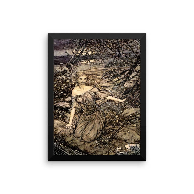 Arthur Rackham Vintage Art Print Reproduction Undine Framed poster image 2