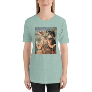 Two Women Talking by Pierre Auguste Renoir Short-Sleeve Unisex T-Shirt, Vintage Renoir Art Print, Renoir Art Merch