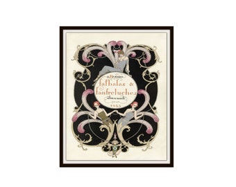 George Barbier Art Deco Print Poster Reproduction "Falbalas et Fanfreluches" 11 x 14" Unframed Art Deco Posters