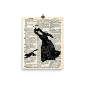 Halloween Dictionary Art Print Poster, Halloween Art Posters Unframed