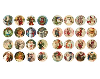 モノクロカラーのクリスマス　ジャンクジャーナル　アンティーク　レース　ビンテージ プリントされた「ヴィンテージクリスマス、ウィンターサークルジャンク