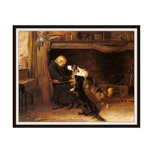 Briton Rivière Vintage Art Print "The Long Sleep" Giclee Art Print, Fine Art Reproduction Unframed   11 x 14"