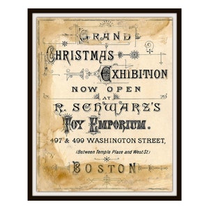 Vintage Christmas  Poster  Art Print Giclee Art Print Reproductions  Prints Unframed, 5 x 7&quot;, 8 x 10&quot; or 11 x 14&quot;, Christmas Wall Art