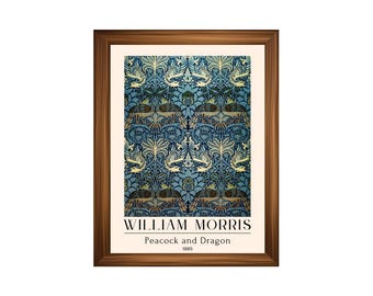 Printed William Morris Art Poster #12 – Vintage Arts and Crafts Botanical Wall Art Print –  Museum-Quality Victorian Pattern Fine Art Decor