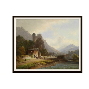 Anton Doll &quot;Encounter in a Mountain Valley&quot; Reproduction Art Print Giclee Art Print Reproductions Unframed,  8 x 10&quot; or 11 x 14&quot;