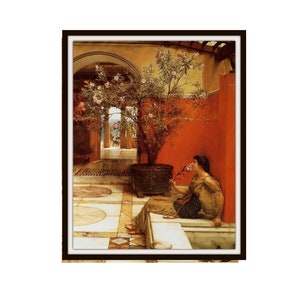 Lawrence Alma-Tadema &quot;An Orleander&quot; Giclee Art Print, Fine Art Reproduction  Unframed,  11 x 14&quot;,  Unframed