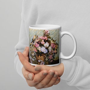 Vincent Van Gogh Vase avec Fleurs Fine Art Blanc Glossy Mug, Fine Art Mug, Art Mug Cadeau