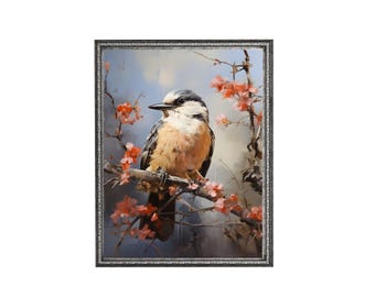 Printed "Autumn Bird in a Tree" Autumn Giclée Fine Art Print Reproduction I Museum Quality Giclee Art Prints, Unframed | Fall Wall Decor