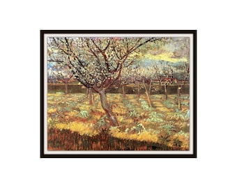 Vincent Van Gogh "Apricot Trees"  Fine Art Reproduction Giclee Art Print Unframed  8 x 10" or 11 x 14"  Art Prints,