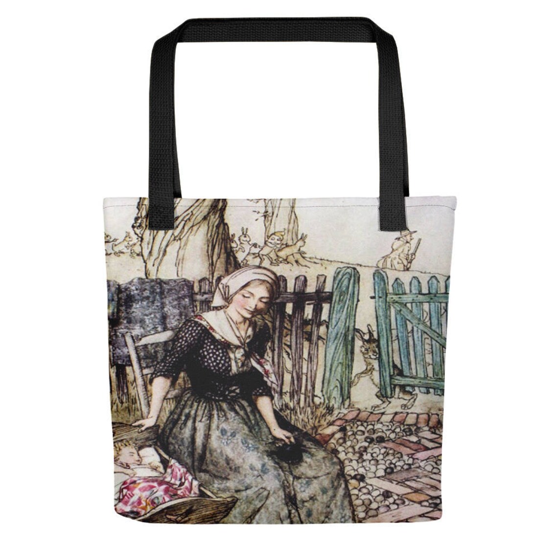 Arthur Rackham Bye Baby Bunting Tote Bag, Mother's Day Art Print Tote ...