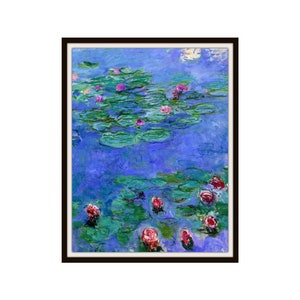 Claude Monet "Water Lilies  4"   Fine Art Reproduction Giclee Art Print Unframed  8 x 10" or 11 x 14"  Art Prints, Monet Garden, Monet Art