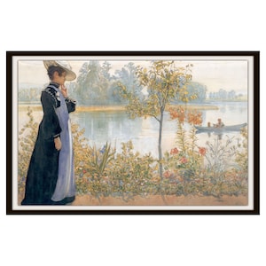 Carl Larsson &quot;Karin on the Shore&quot; Giclee Art Print, Fine Art Reproduction  Unframed, 8 x 10&quot;  or 11 x 14&quot;,  Unframed