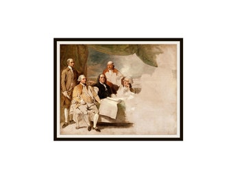 Benjamin West  "The Treaty of Paris" Reproduction Giclee Print  Unframed 5 x 7",  8 x 10" or 11 x 14"