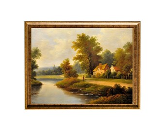 Printed "Autumn Landscape 4" Autumn Giclée Fine Art Print Reproduction I Museum Quality Giclee Art Prints, Unframed | Fall Wall Decor