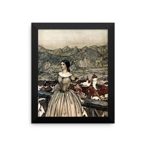 Arthur Rackham Undine Framed poster, Vintage Rackham Artwork from "Undine" Framed Poster