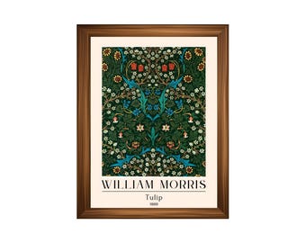 Printed William Morris Art Poster #26 – Vintage Arts and Crafts Botanical Wall Art Print –  Museum-Quality Victorian Pattern Fine Art Decor
