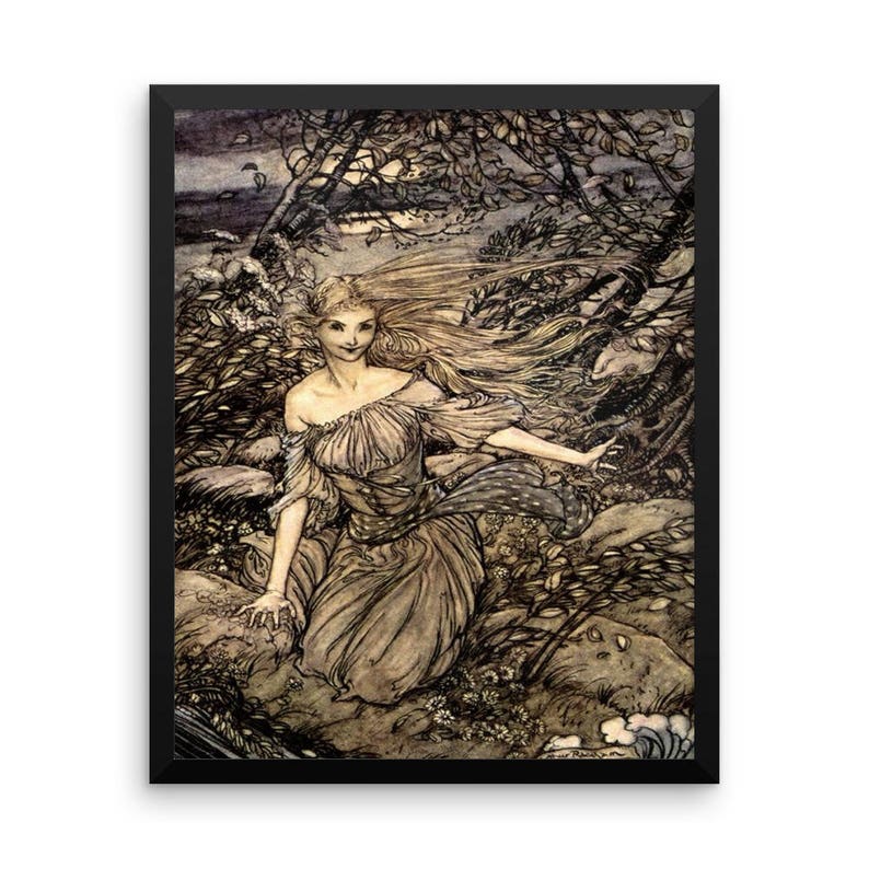 Arthur Rackham Vintage Art Print Reproduction Undine Framed poster image 3