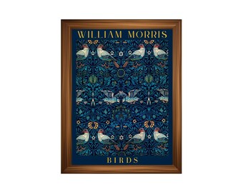 Printed William Morris Art Poster #22 – Vintage Arts and Crafts Botanical Wall Art Print –  Museum-Quality Victorian Pattern Fine Art Decor