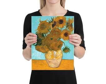 ゴッホのプリント - ヴィンセント・ヴァン・ゴッホのひまわり