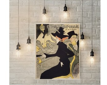 トゥールーズ ロートレック ポスター「Divan Japonais」アート複製