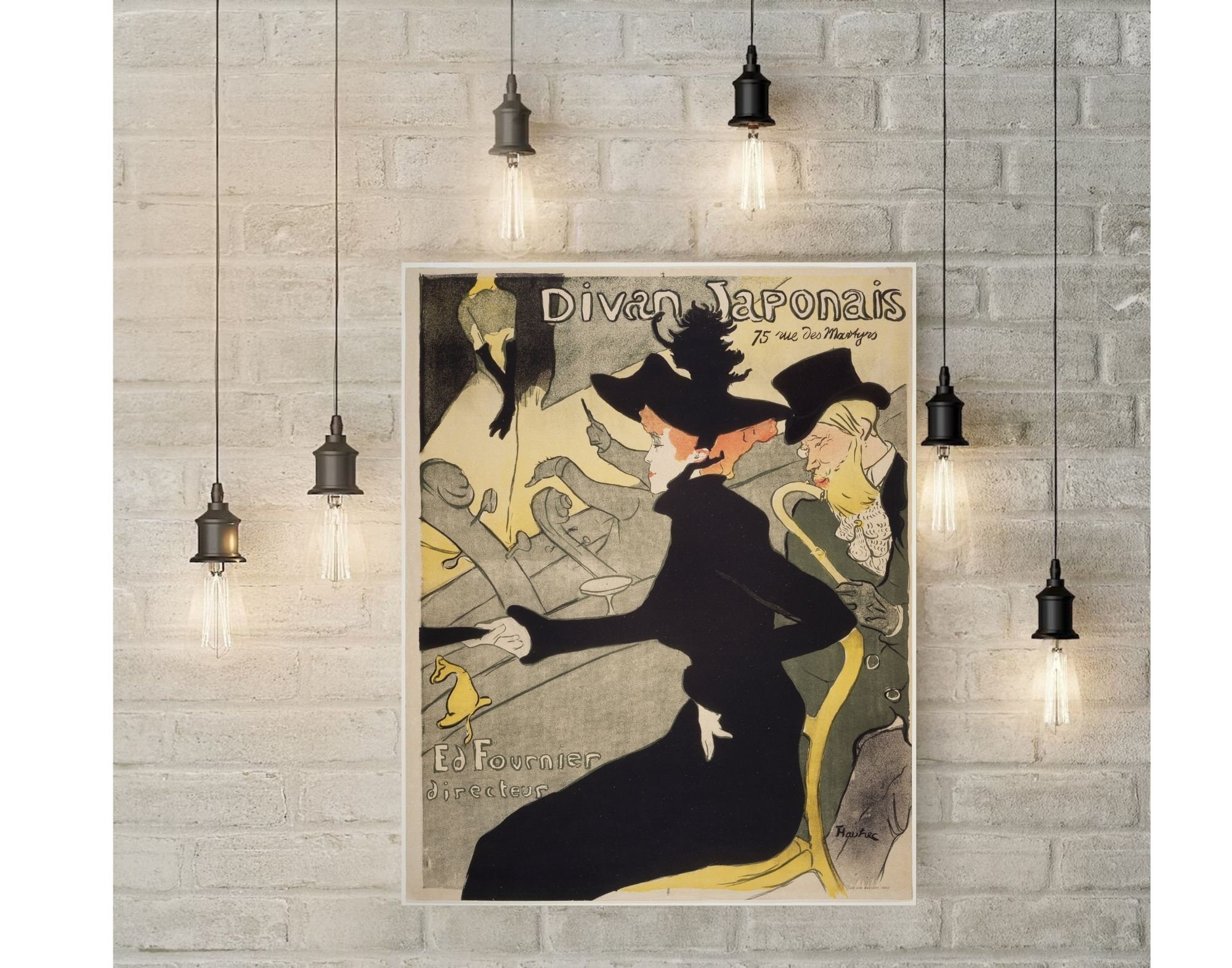 トゥールーズ ロートレック ポスター「Divan Japonais」アート複製