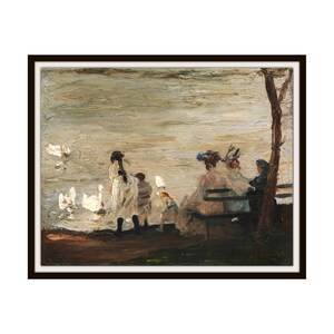George Wesley Bellows &quot;Swans in Central Park&quot;  Fine Art Reproduction Giclee Art Print Unframed   11 x 14&quot;  Art Prints