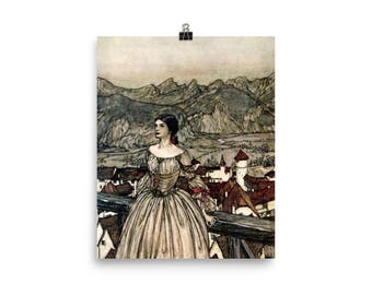 Arthur Rackham Undine Vintage Art Photo Papier poster