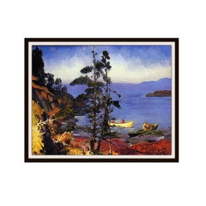 George Wesley Bellows &quot;Evening Blue on the Hudson&quot;  Fine Art Reproduction Giclee Art Print Unframed   11 x 14&quot;  Art Prints