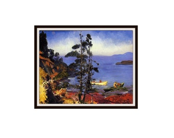 George Wesley Bellows "Evening Blue on the Hudson"  Fine Art Reproduction Giclee Art Print Unframed   11 x 14"  Art Prints