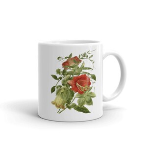 Vintage Botanical Flowers Mug, Vintage Flowers Mug, Floral Mug, Valentine&#39;s Gift for Her, Mug for Her