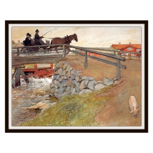 Carl Larsson &quot;Bridge&quot; Giclee Art Print, Fine Art Reproduction  Unframed, 11 x 14&quot;,  Unframed