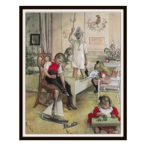Carl Larsson &quot;Christmas Morning&quot; Giclee Art Print, Fine Art Reproduction  Unframed, 8 x 10&quot;  or 11 x 14&quot;,  Unframed