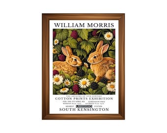 Printed William Morris Art Poster #31 – Vintage Arts and Crafts Botanical Wall Art Print –  Museum-Quality Victorian Pattern Fine Art Decor