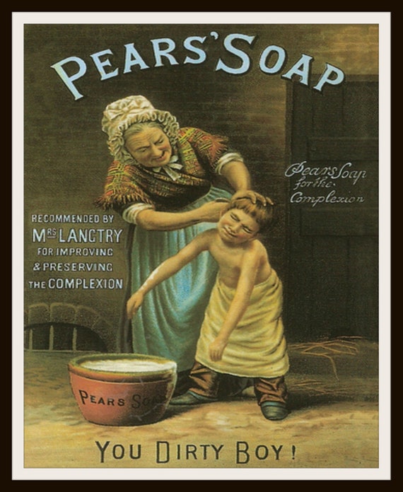 Set of 3 Vintage Pear's Soap Advertisements Reproductions Print