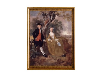 Thomas Gainsborough "A Couple in a Landscape" (1752) Museum-Quality Giclee Fine Art Print Reproduction -  for Home Décor Unframed