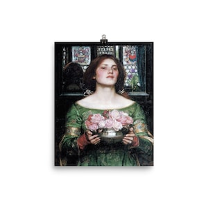 John William Waterhouse &quot;Gather Ye Rosebuds While Ye May&quot; Art Print Reproduction Poster