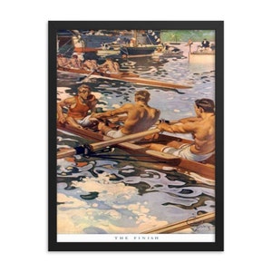 Framed: J C Leyendecker &quot;The Finish&quot;  Fine Art Reproduction Poster, Framed poster, Wall Art