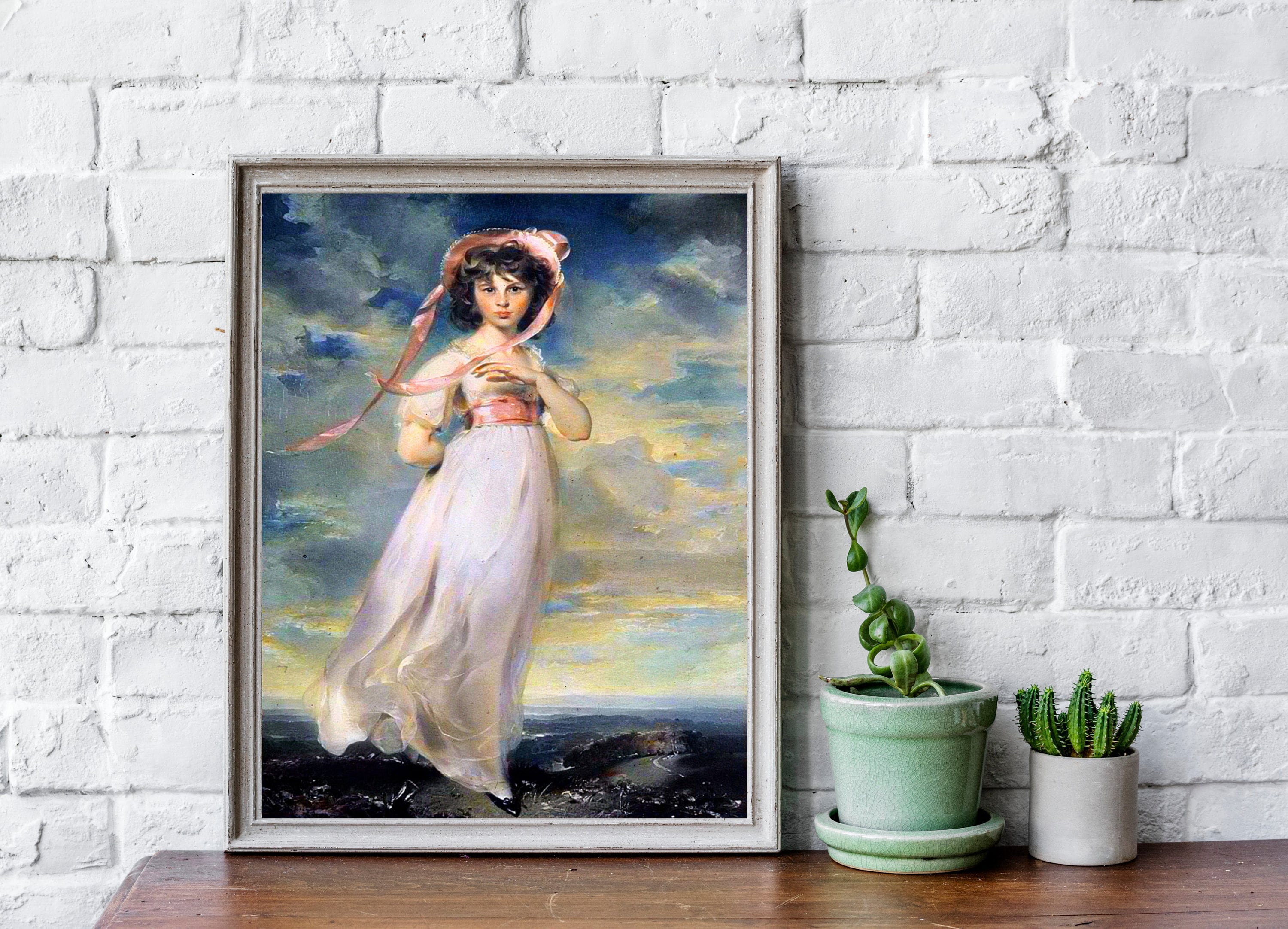 ピンキー」と「ブルーボーイ」美術館品質のジクレー版画複製2枚セット