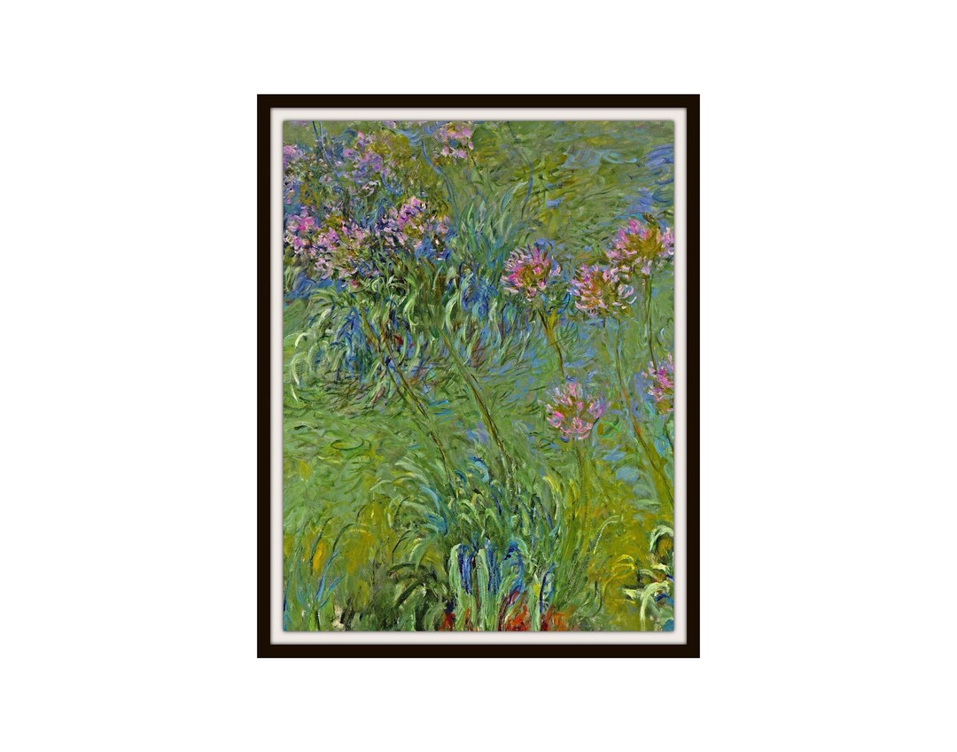 Claude field of Flowers Fine Art Etsy