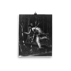 Frederic Remington Vintage Western Art Print Reproduction &quot;An Indian Runner&quot; Poster, Cowboy Art, Western Art Print