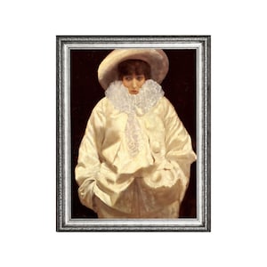 Giuseppe De Nittis &quot;Sarah Bernhardt as Pierrot&quot; Art Print Museum Quality Giclee Art Print Reproductions,  Unframed Printed Wall Decor