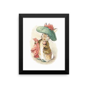 Benjamin Bunny Framed Poster, Beatrix Potter Peter Rabbit Framed Art Print 8 x 10&quot;