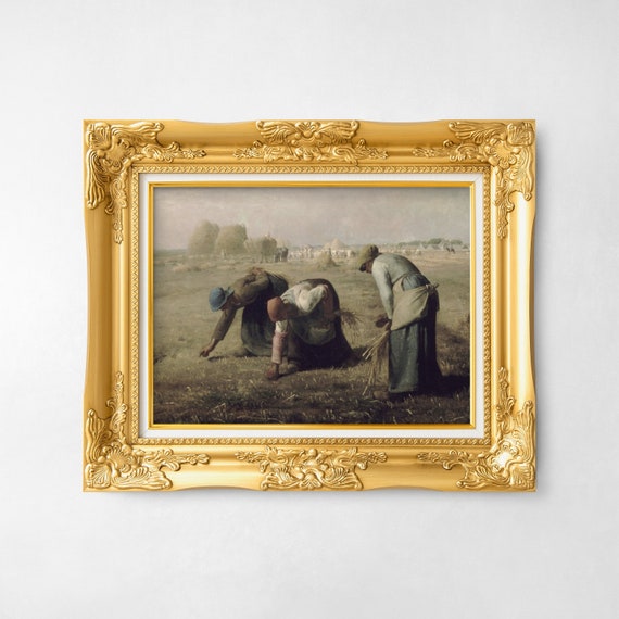 ジャン＝フランソワ・ミレー ヴィンテージ アートプリント「落穂拾い