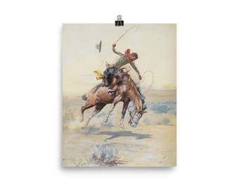 Charles Marion Russell "Bücker" Kunstdruck Reproduktion Plakat, Cowboy Kunstdruck Poster, westlichen Plakate, ungerahmt