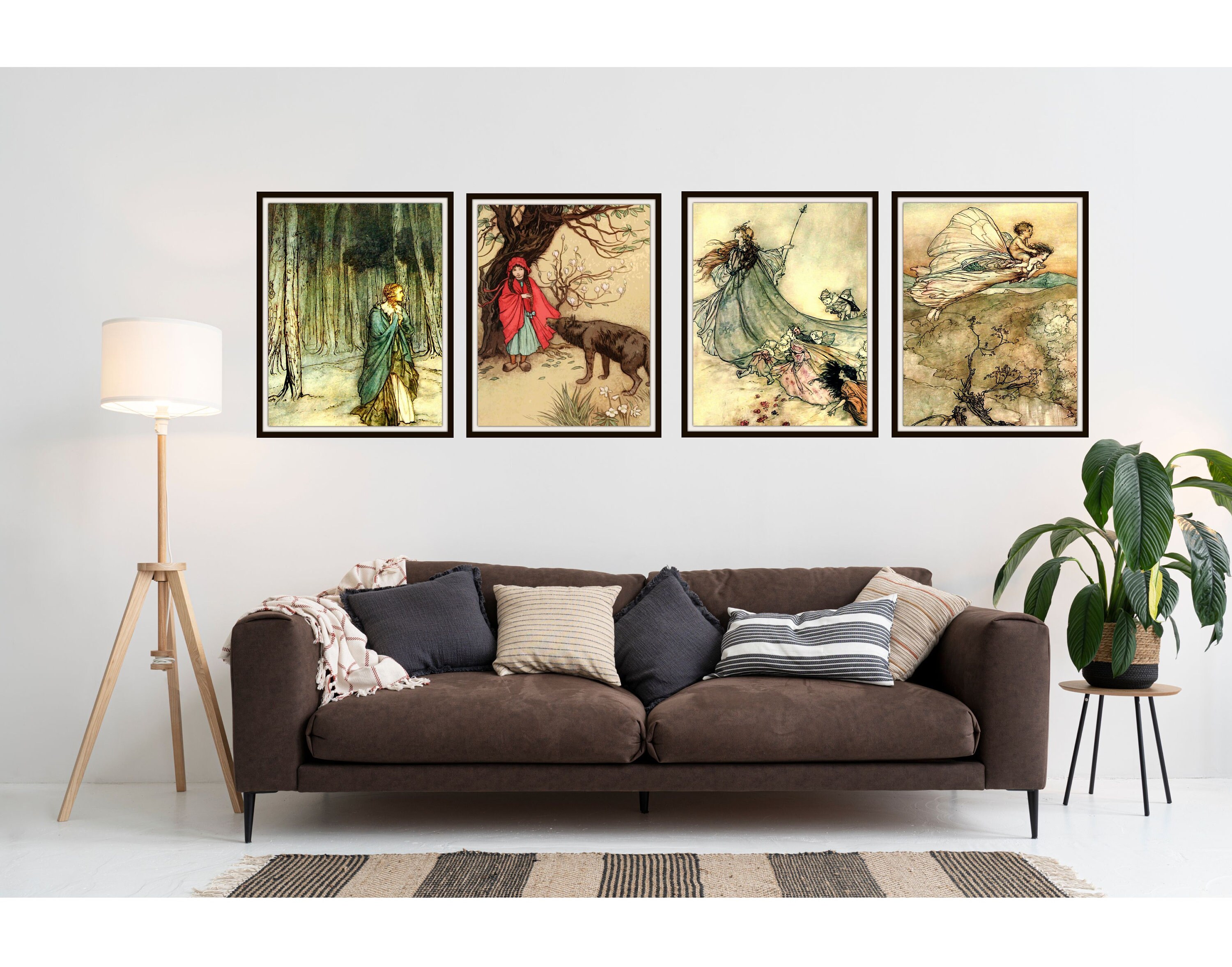 Set of 4 Arthur Rackham Fairy Tale Art Prints, Giclee Fine Art ...